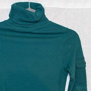 SAINT + SOFIA 1 X Pocket Roll Neck Turtleneck TEAL